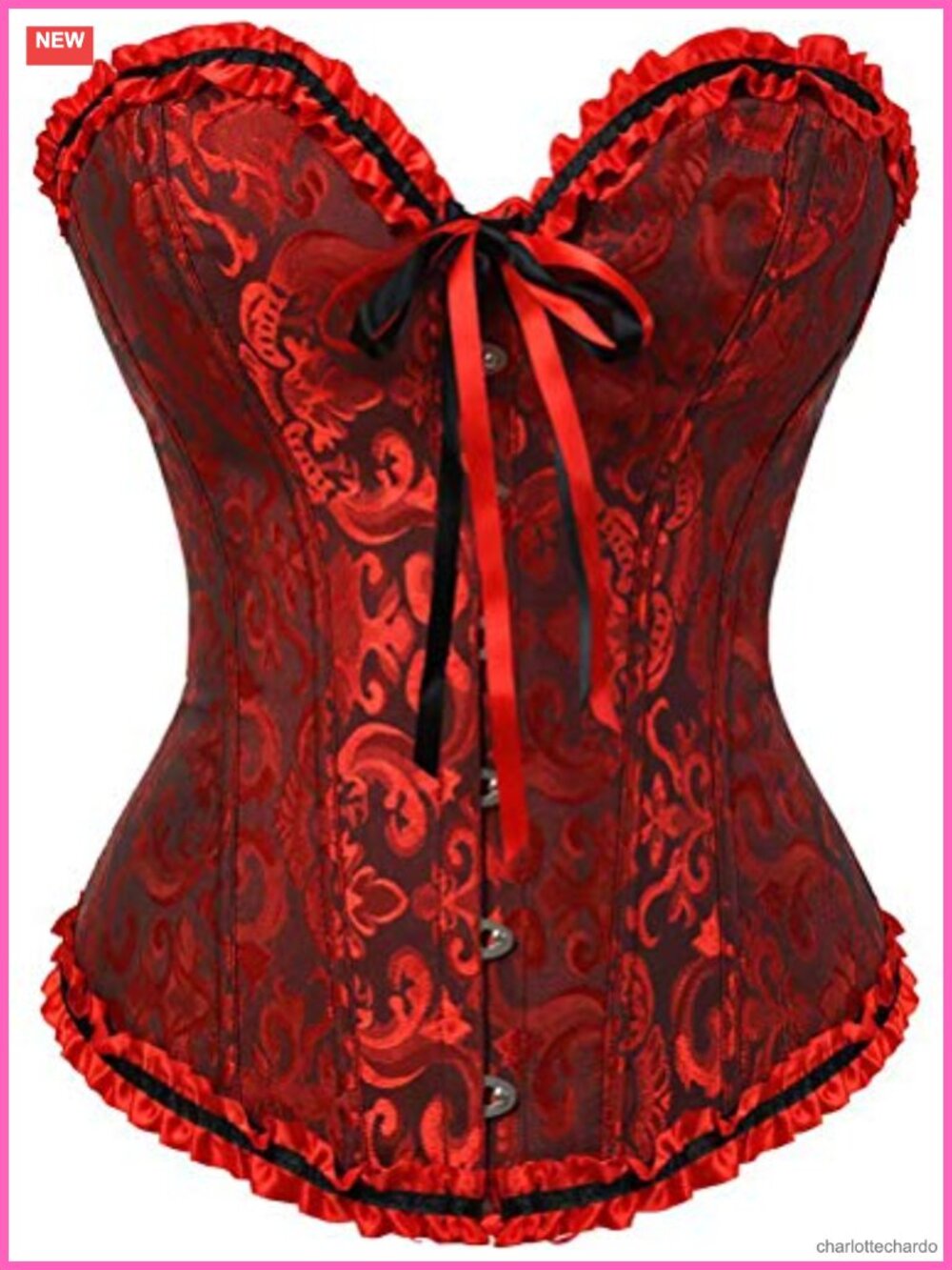 Overbust Corset Bustier Lace Up Strapless Renaissance Top
